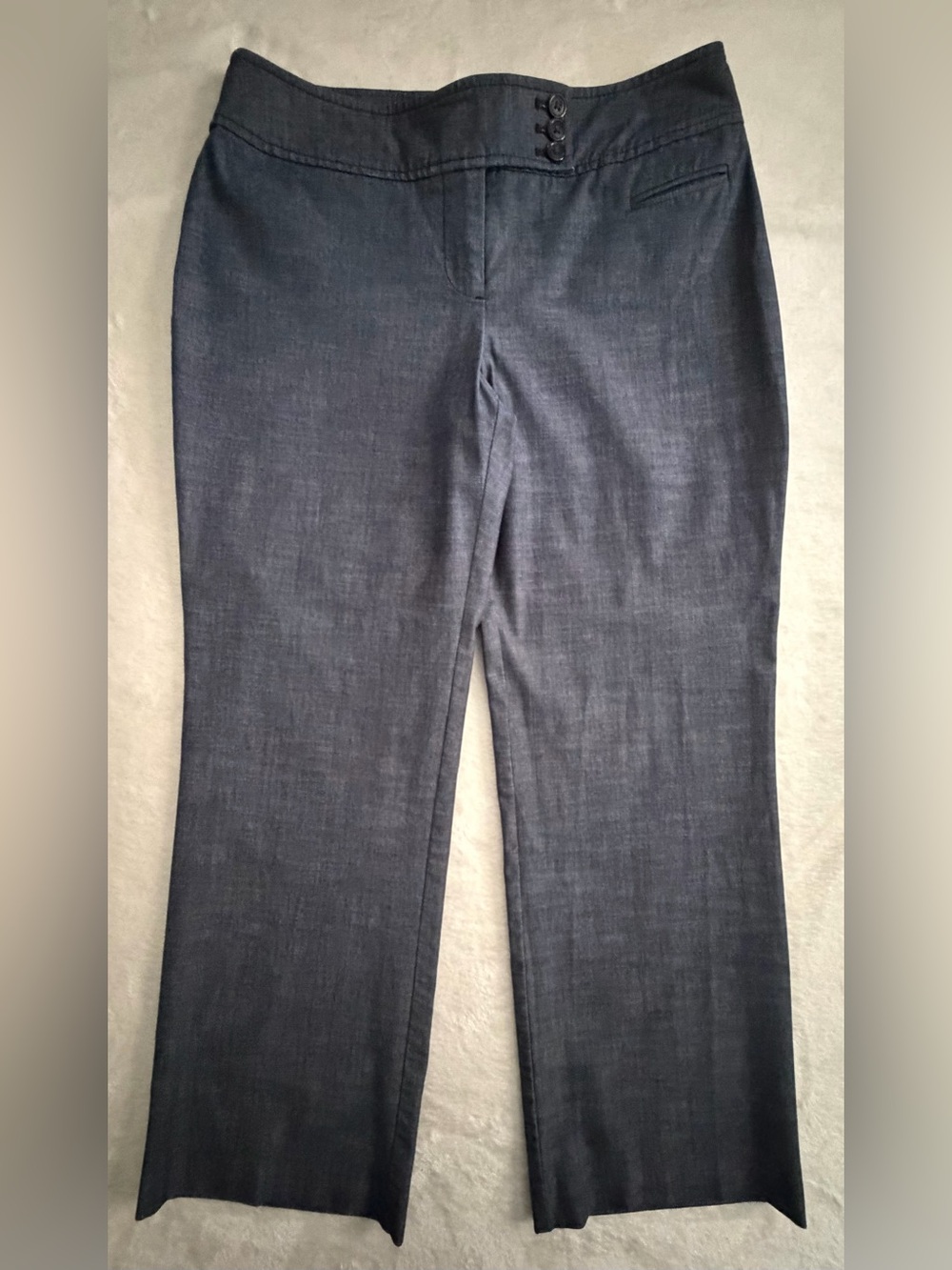 LOFT Julie Business Casual Button Detail wide Leg Pants, Size 6P